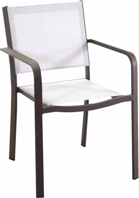 Sedia da Giardino 55x61xh84,5 cm in Alluminio e Texilene El Paso Marrone