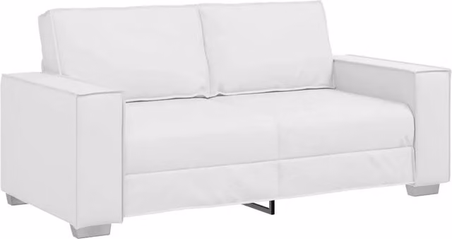 Divano | Divano da soggiorno | Sofa a due posti Bianco 180 cm Pelle Sintetica