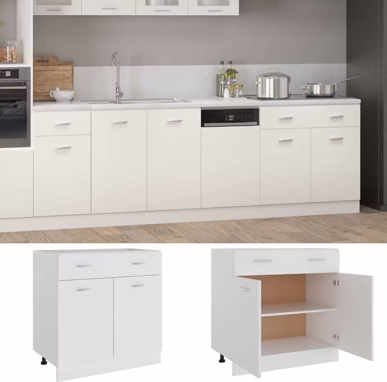 Mobile Inferiore Cassetto “Lyon” Bianco 80x46x81,5cm