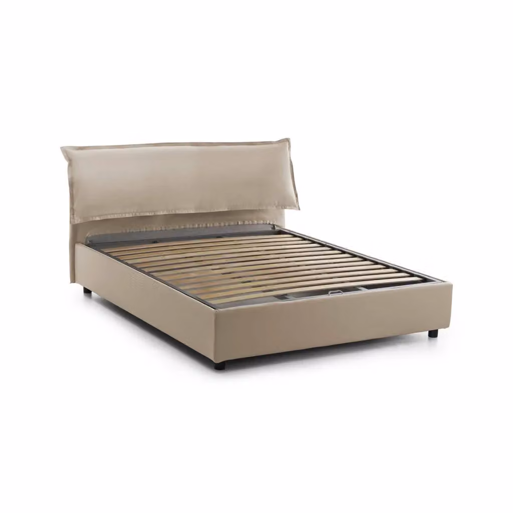 Letto Matrimoniale Apaia Talamo Italia Beige con Contenitore a Sollevamento L/P/H: 160 x 200 x 175 cm – 2