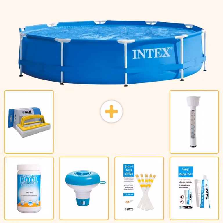 Piscina autoportante rettangolare - 305x76 cm - 7 pezzi - Modello S21329
