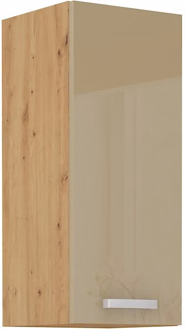 Armadietto superiore alto ADARA - larghezza 30 cm, cappucino / rovere artisan