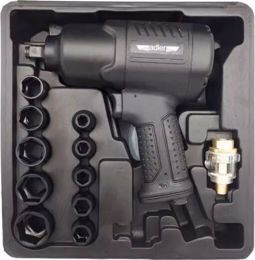 Avvitatore a impulsi pneumatico Adler da 1/2" 1590Nm + bussole