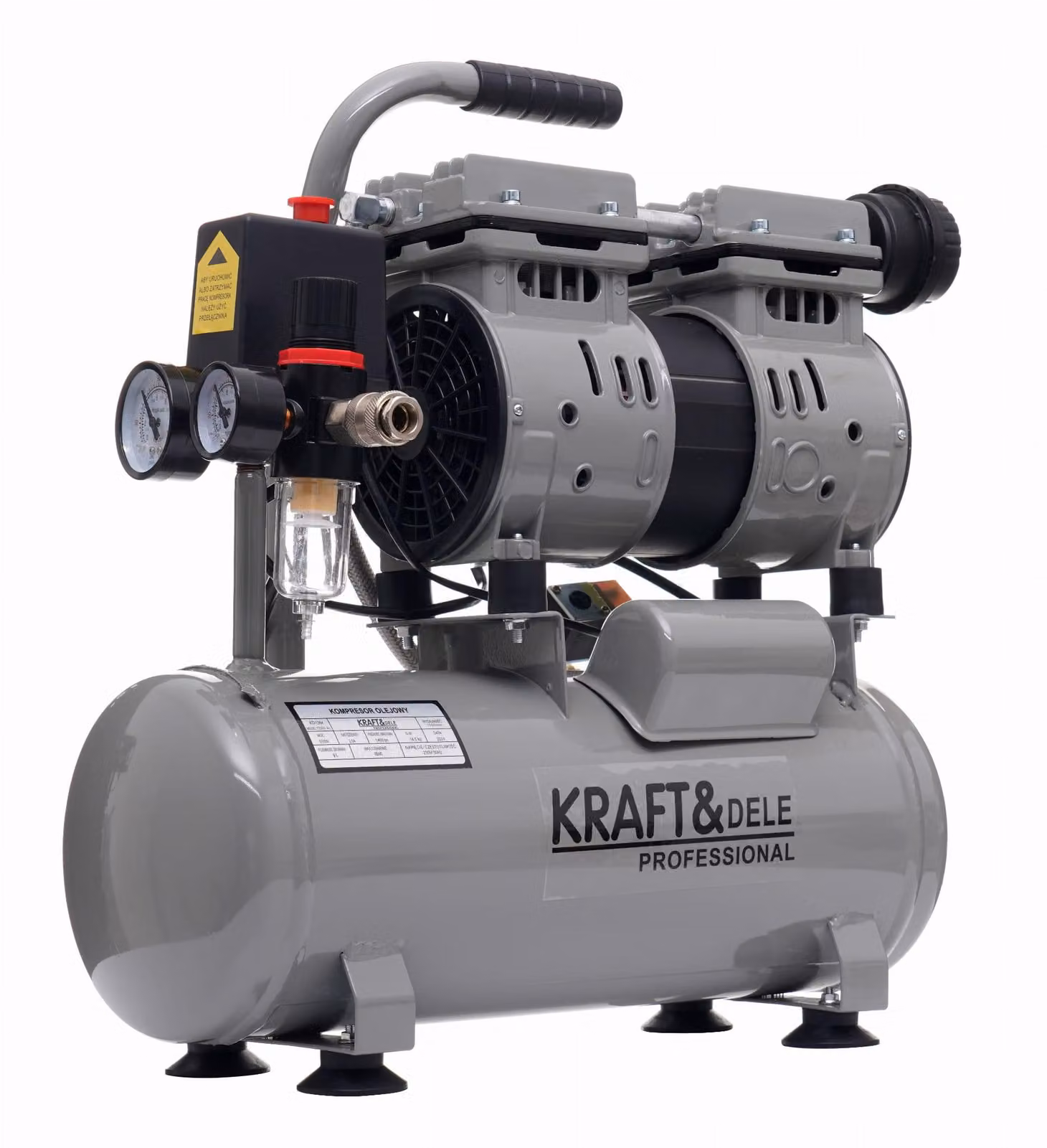 Kraft&Dele KD1384 Compressore senza olio 9l 550W 8 Bar