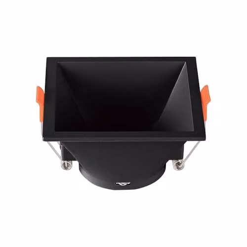 Portafaretto LED da Incasso Quadrato GU10 con Sezione Quadrata Colore Nero