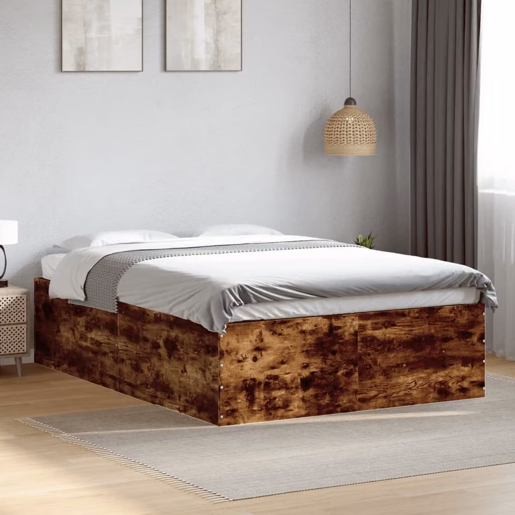 vidaXL Giroletto in Legno Rovere Colore Marrone con Listelli Fissi L/P: 120 x 200 cm – 1