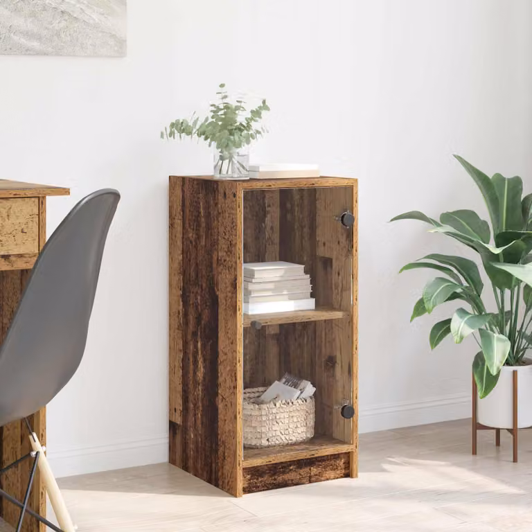 Credenza vidaXL in legno vecchio marrone per soggiorno e sala da pranzo L/P/H: 35 x 37 x 76 cm