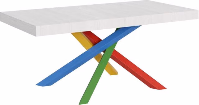 Tavolo da pranzo allungabile Volantis GIORDANOSHOP in legno di frassino bianco, L/P/H: 180-284 x 90 x 77 cm – 1