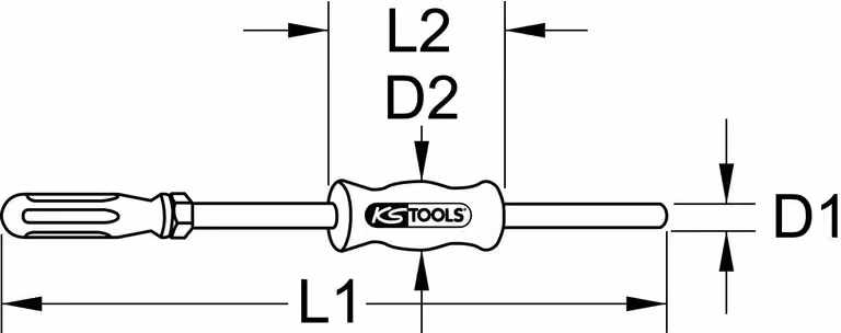 KS TOOLS Martello a slitta, 250 mm, filettatura M10+G3/8" ( 660.0504 )