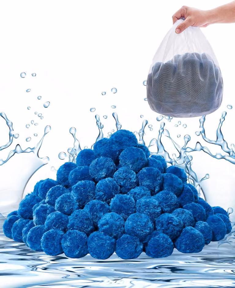 Sfere filtranti per piscina per pompa filtro a sabbia, piscina, 0,68 kg, riutilizzabili, blu