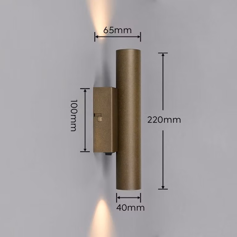Trio Lighting Faretto da parete Dara, altezza 22 cm, color platino, metallo, a 2 luci. Dara, Alluminio / Grigio / Zincato, Soggiorno / Sala da pranzo, Metallo, Moderno, Faretto alogeno
