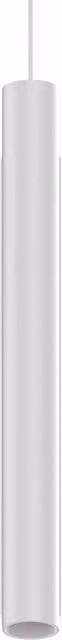 Lampada a sospensione tubolare Ego di IDEAL LUX in alluminio bianco con LED da 12W, luce calda 3000K e tecnologia dimmable