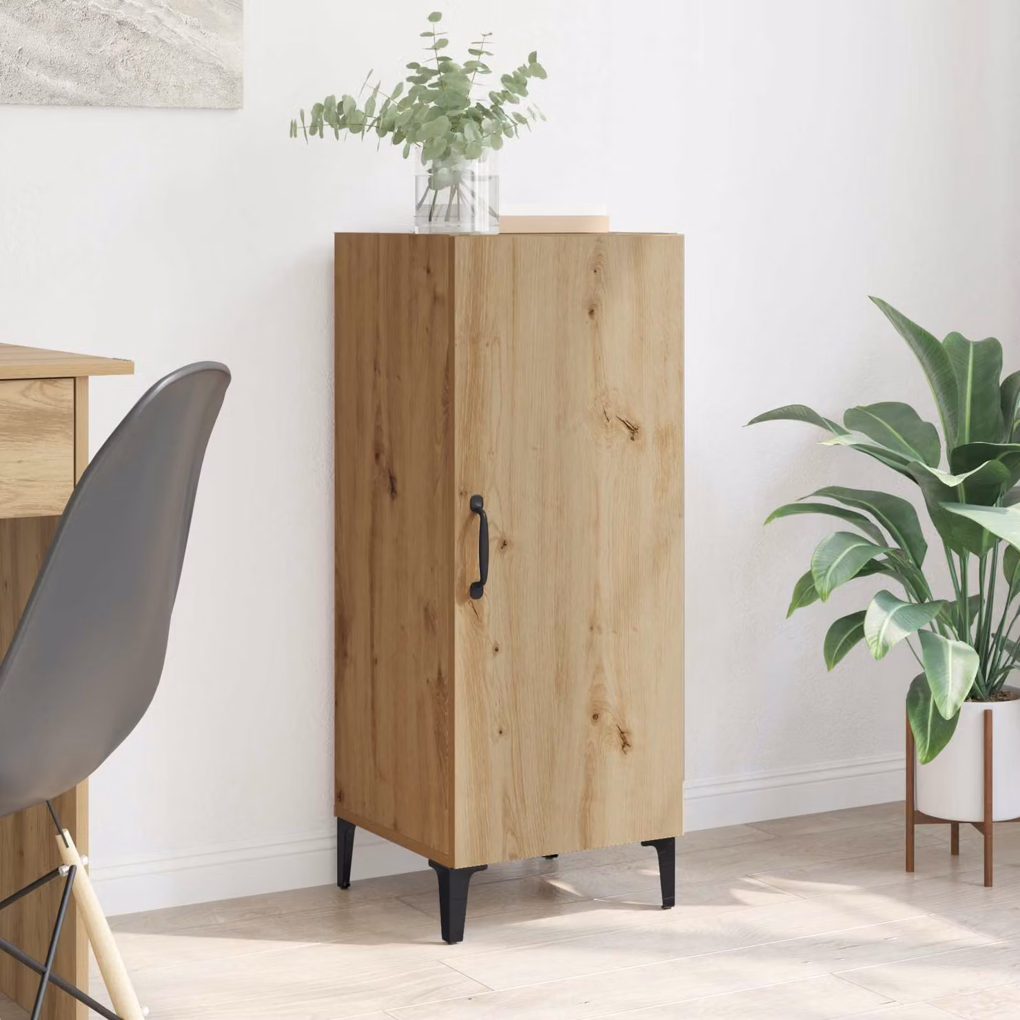 Credenza moderna vidaXL in legno marrone per soggiorno o sala da pranzo L/P/H: 34,5 x 34 x 90 cm