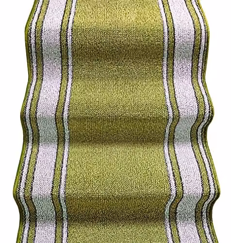 emmevi Tappeto Scala Passatoia Ingresso Corsia Copri Gradini Scale Antiscivolo MOD.Linda 67X1000 Verde