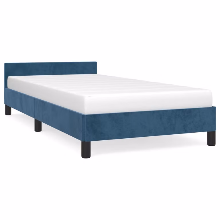 Giroletto senza Materasso Blu Scuro 100x200 cm in Velluto