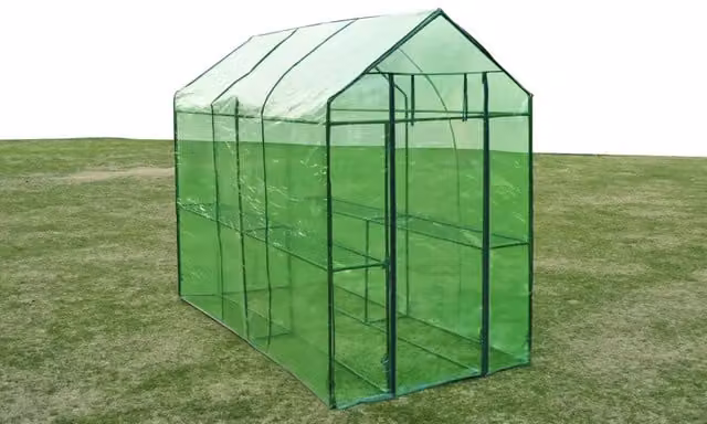 Serra in Acciaio XL 40618 Videx Verde con Struttura in Acciaio e Pannelli Trasparenti