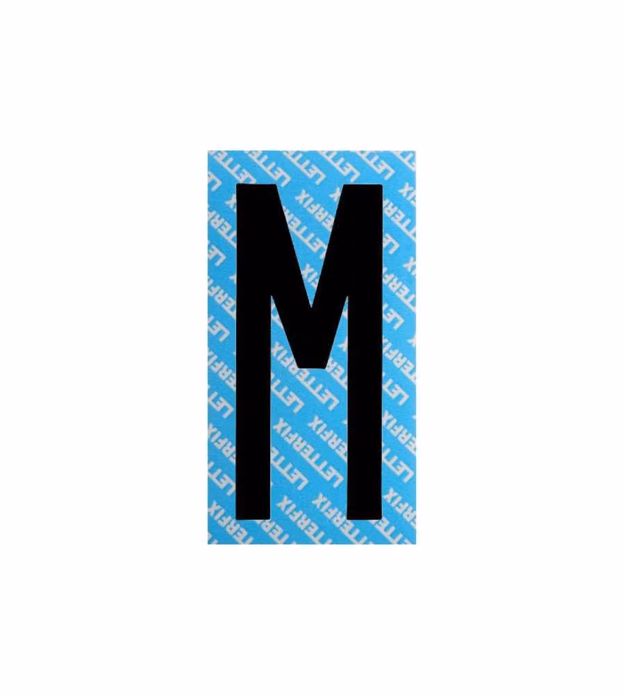 Lettera Adesiva Nera Serie T80 M Letterfix