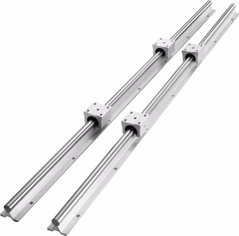 Guida lineare Guida lineare 2 pz. SBR20-800mm Acciaio al carbonio Guida in alluminio con 4 pz. blocchi di scorrimento SBR20UU Cuscinetto lineare Blocco cuscinetto