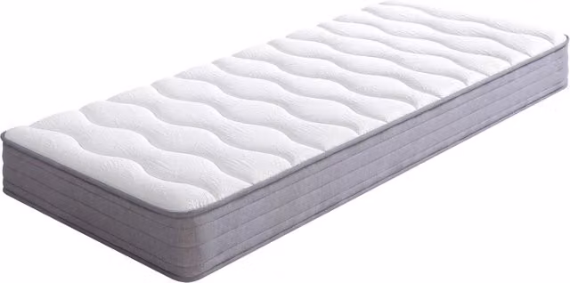 Desviae Materasso a molle 90 × 200 cm spessore 20 cm in tessuto e metallo bianco con design ergonomico