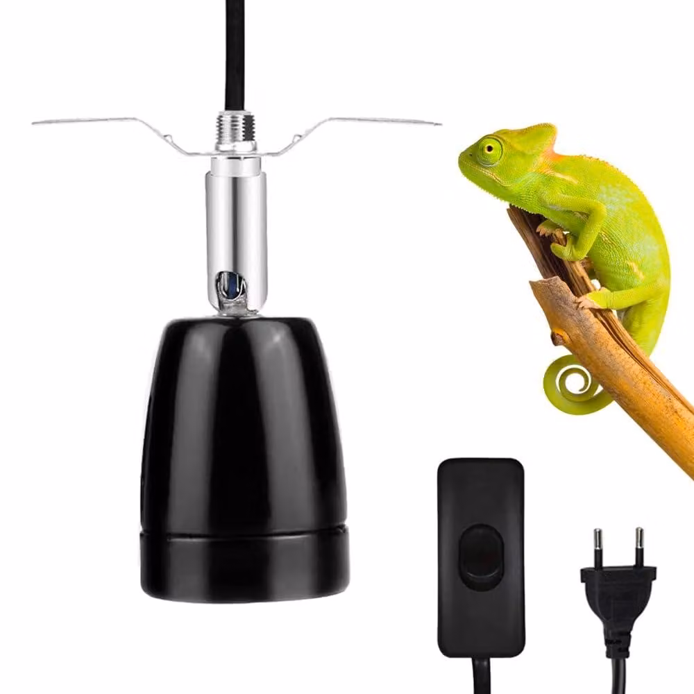 Portalampada per lampade riscaldanti, lampada termica Vetroceramica E27 con interruttore