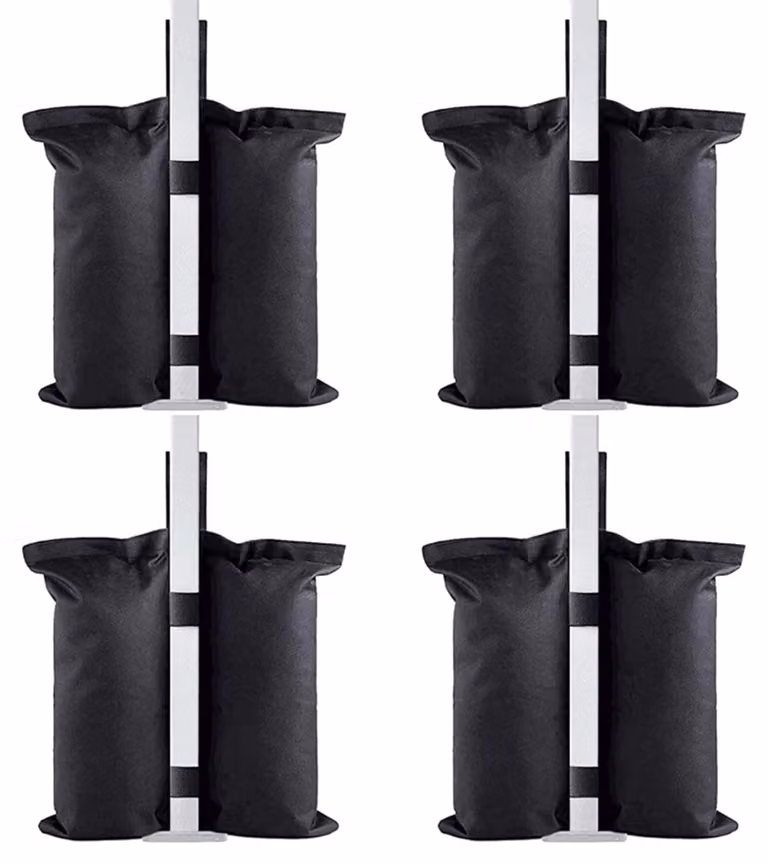 Set di 4 sacchetti per zavorra, realizzati in tessuto Oxford 600D, ideali per stabilizzare tende da gazebo e tende da giardino