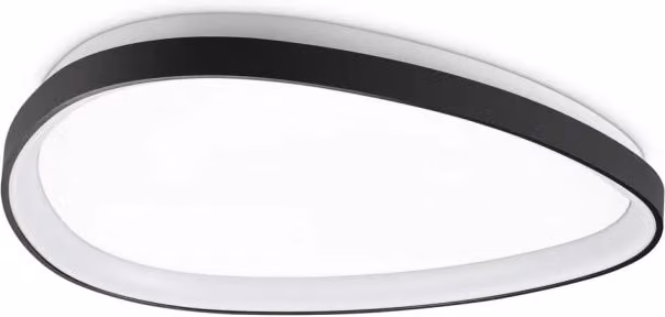 Plafoniera Gemini Led 30W Luce Calda 3000K Nero Metallo Ideal Lux