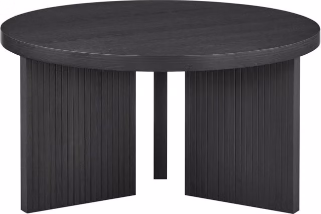TAVOLO Basso Rotondo 92x92x11,4 cm MDF Nero