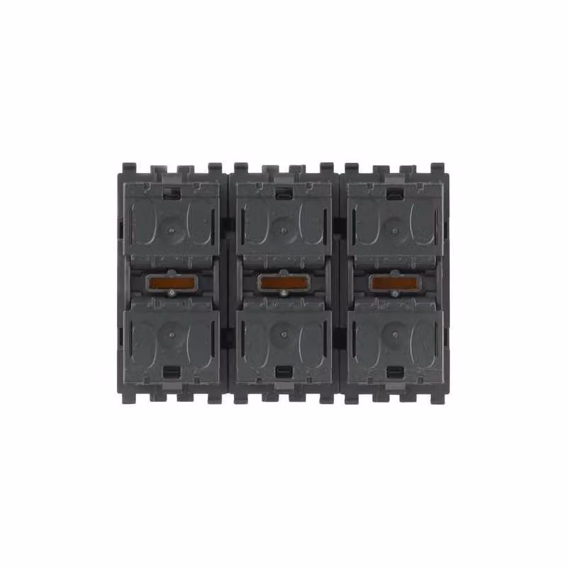 Combinazione di 3 pulsanti basculanti con attuatore per tapparelle Eikon Vimar colore grigio – 2