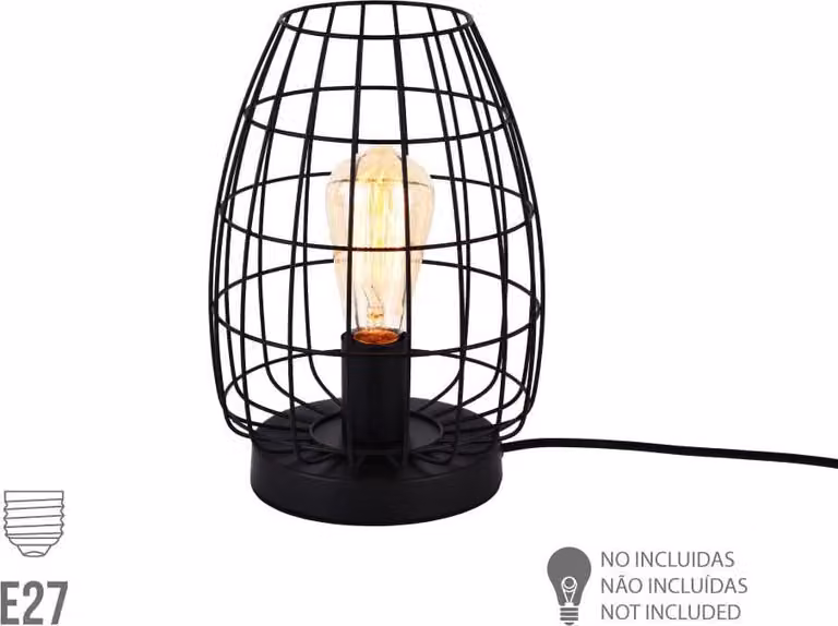 Lampada da tavolo e27 in metallo edm