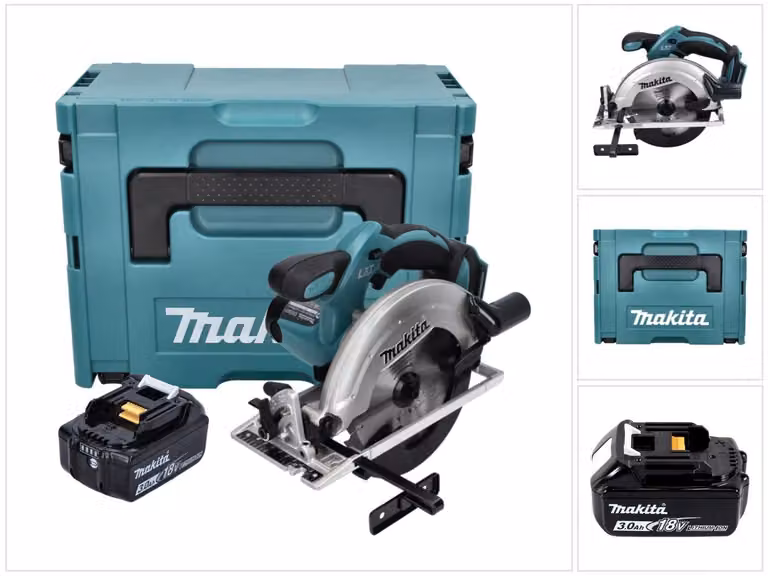 Sega circolare a batteria Makita DSS 611 F1J 18 V 165 mm + 1x batteria 3,0 Ah + valigetta Makpac - senza caricabatterie
