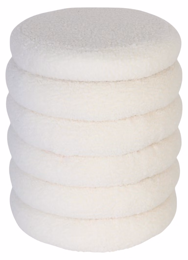 Cesto portaoggetti, tessuto tipo peluche, HxD: 44x37 cm, bianco