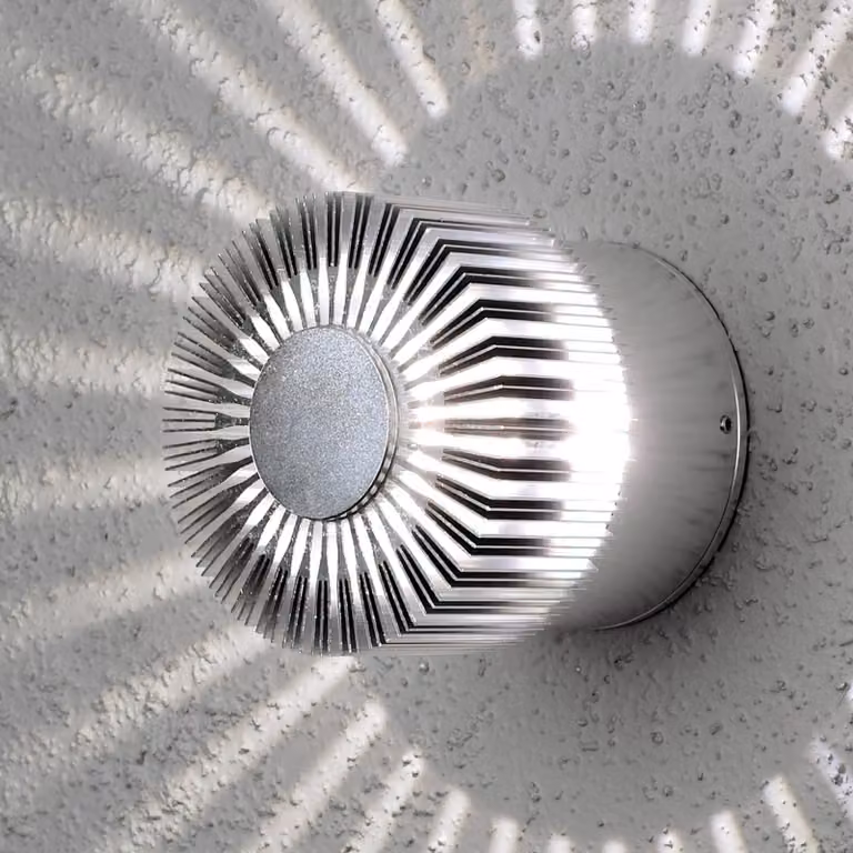 Konstsmide Applique da esterni a LED MONZA, Alluminio / Grigio / Zincato, Alluminio, Moderno, Applique LED da esterni