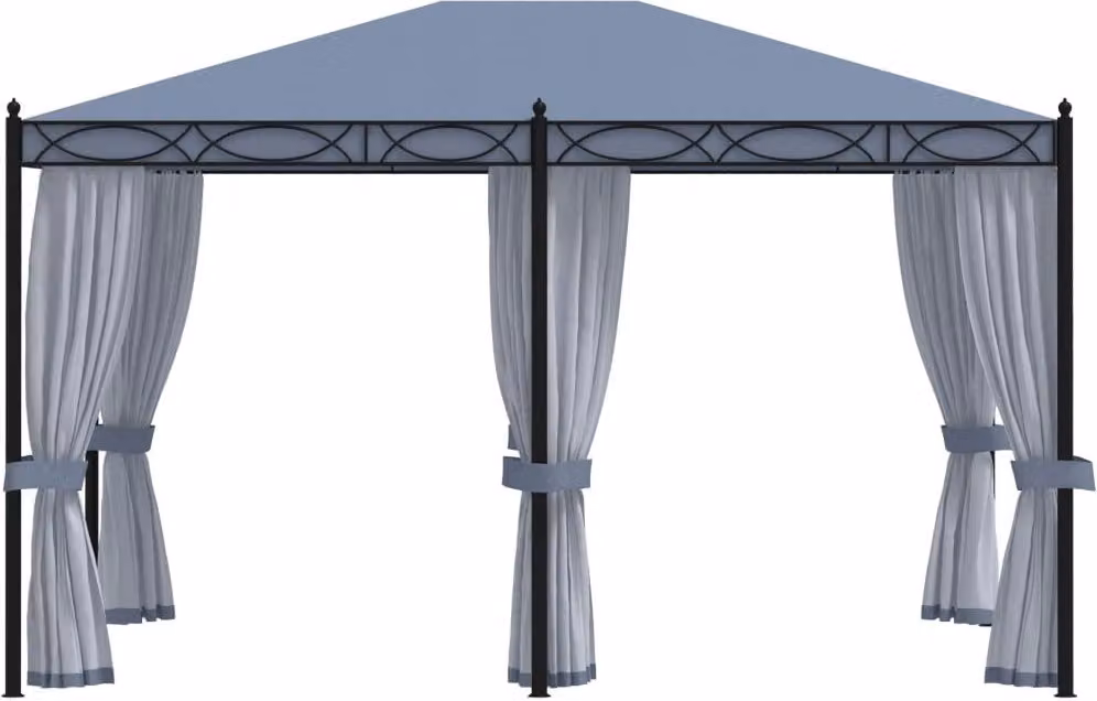 Gazebo con Schermi a Rete 3x4 cm Antracite in Acciaio