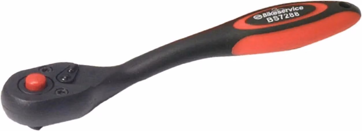 Cricchetto reversibile BIKESERVICE 1/4", a denti fini con lunghezza totale: 1