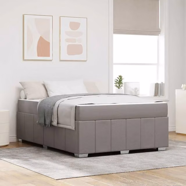 Struttura letto moderno Talpa vidaXL in tessuto e legno, L/P/H: 160 x 200 x 203 cm