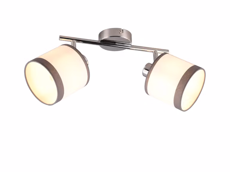 Lampada da soffitto DAVOS argento 2xE14x10W in metallo, dimensioni: 23x35x16 cm, IP20, RL