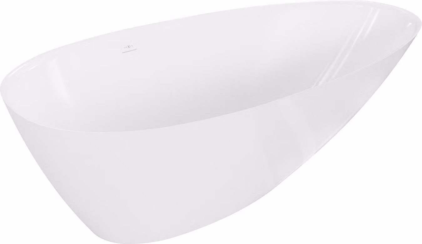 Mexen Milano vasca da bagno freestanding in conglomerato 150 x 82 cm, bianco lucido - 57301508510