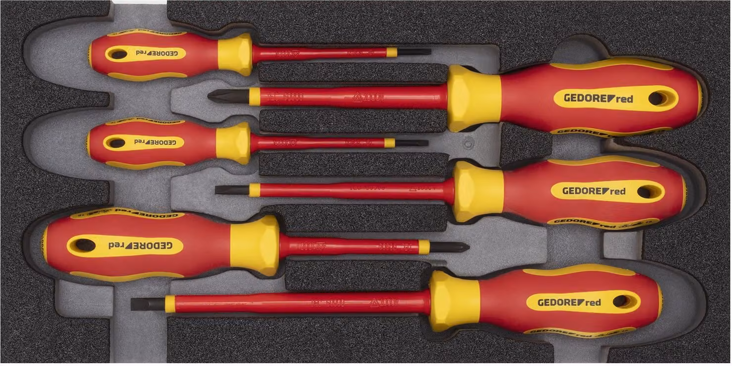GEDORE rosso R22150016 Set di cacciaviti VDE 2/6 CT modulo 6 pezzi, 3301715