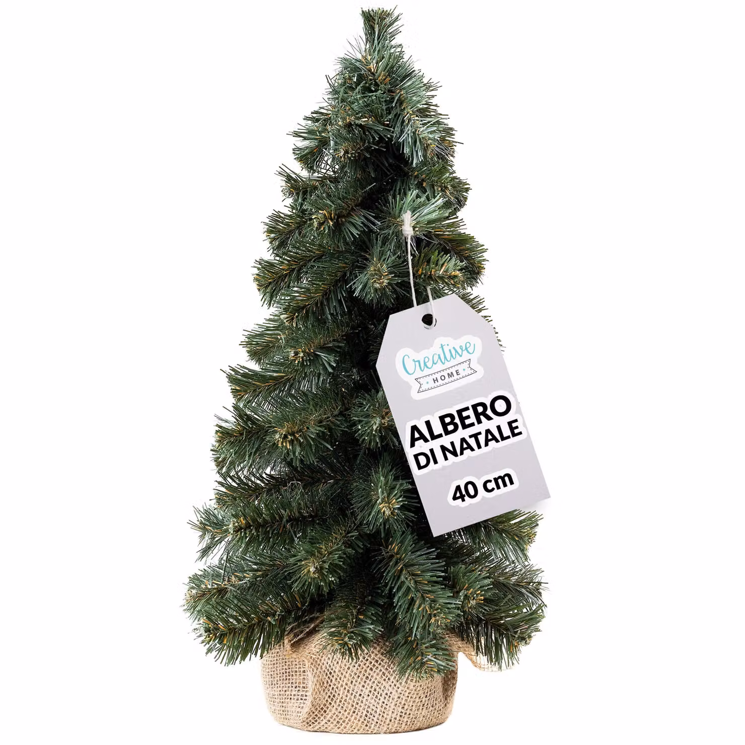 Creative Home Albero di Natale Artificiale | Albero di Natale Piccolo 40cm | Cono Piccolo, Decorazioni Natalizie per Tavolo, Albero Natale Fai-da-Te