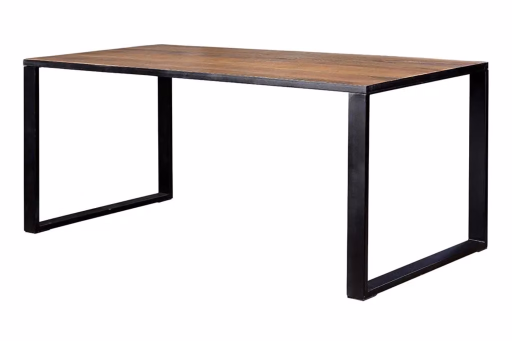 Tavolo da pranzo rettangolare in legno di mango e metallo Giner y Colomer, colore marrone, per 8 persone – 2