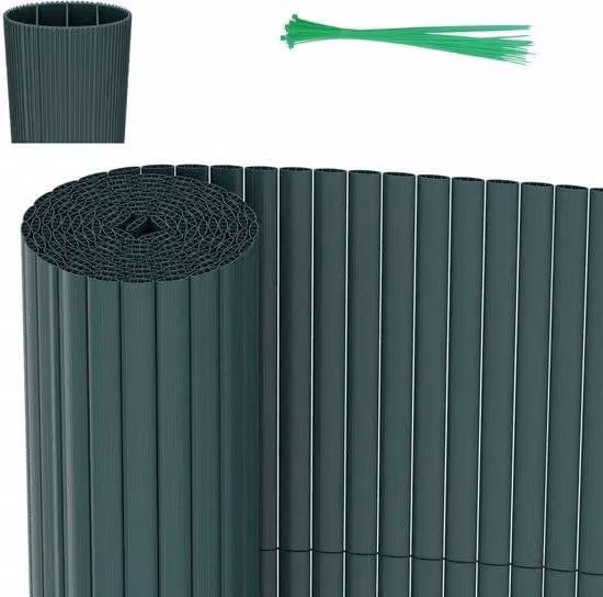 Recinzione da giardino in PVC 1,6 x 3 m - Protezione della privacy e divisorio per balconi - Verde