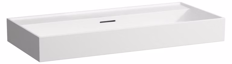 LAUFEN Kartell lavabo à encastrer, sans trou pour robinet, avec trop-plein, 1000x460mm, H8103377571091, H8103377571091
