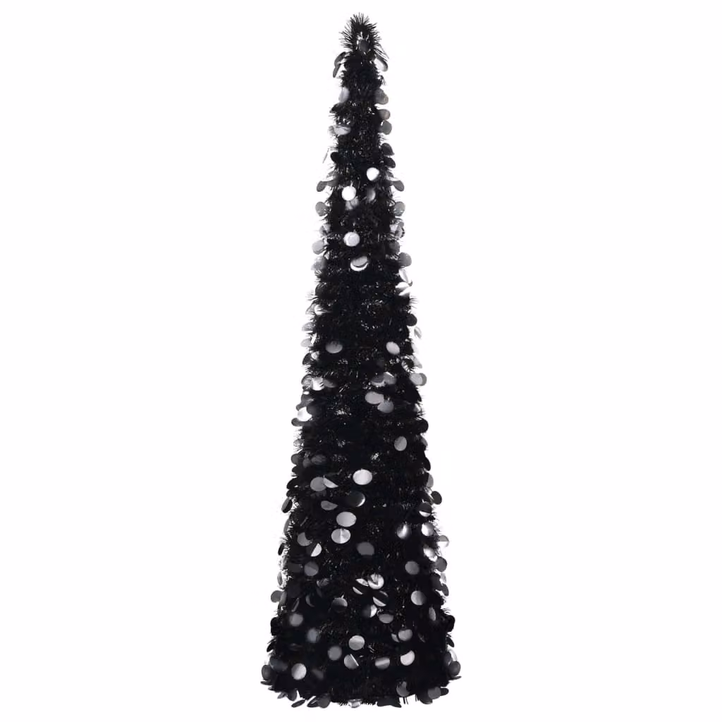Albero di Natale artificiale pop-up nero 150 cm PET