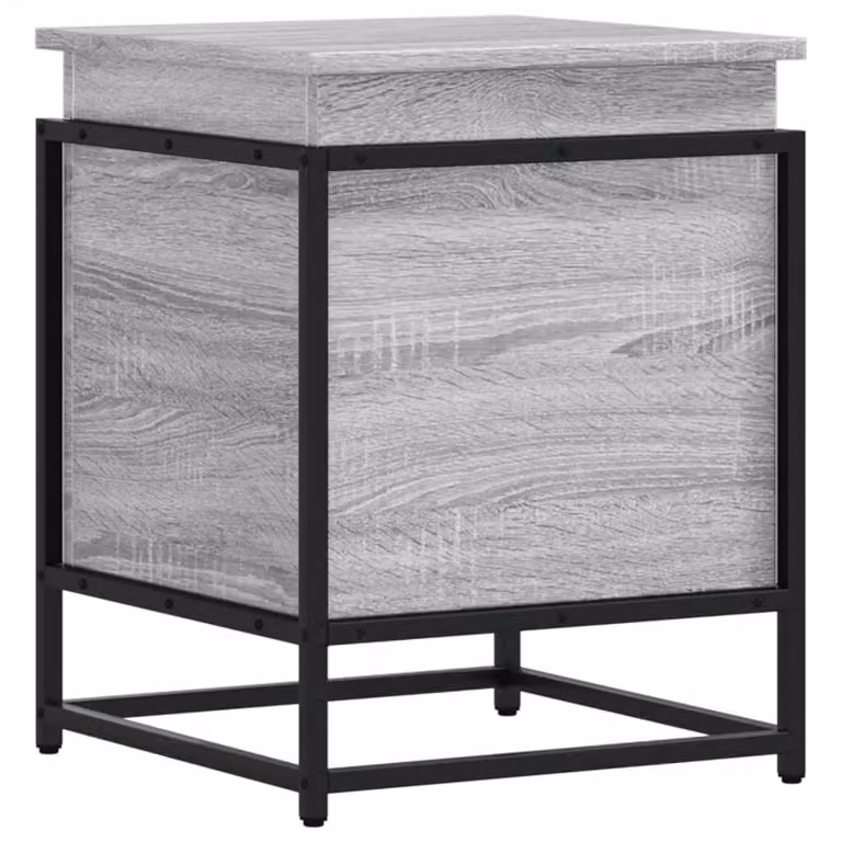Contenitore con Coperchio Grigio Sonoma 40x40x51,5cm Truciolato