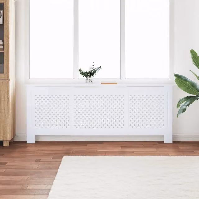 Copertura per radiatore vidaXL in MDF bianca L: 205 cm, P: 20,5 cm, H: 81,5 cm