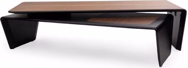 Stilvoller Couchtisch mit Braunfarbener Holztischplatte Moderner Möbel