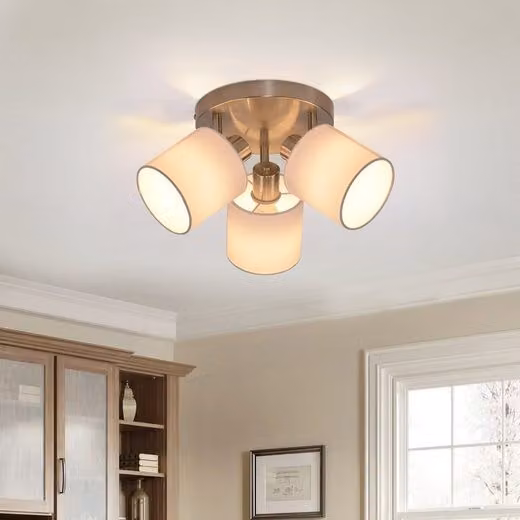 ZMH lampada da soffitto a 3 fiamme nera, faretto da soffitto vintage faretto da soffitto LED da parete orientabile 350° E14 (senza lampadina)