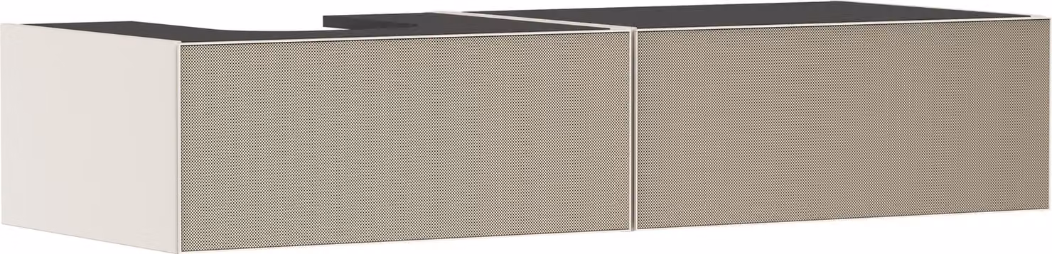 hansgrohe Xevolos E meuble sous lavabo, 2 tiroirs, 1 découpe à gauche, 1370x550x275mm, pour console avec vasque à poser, 54320390, 54320390
