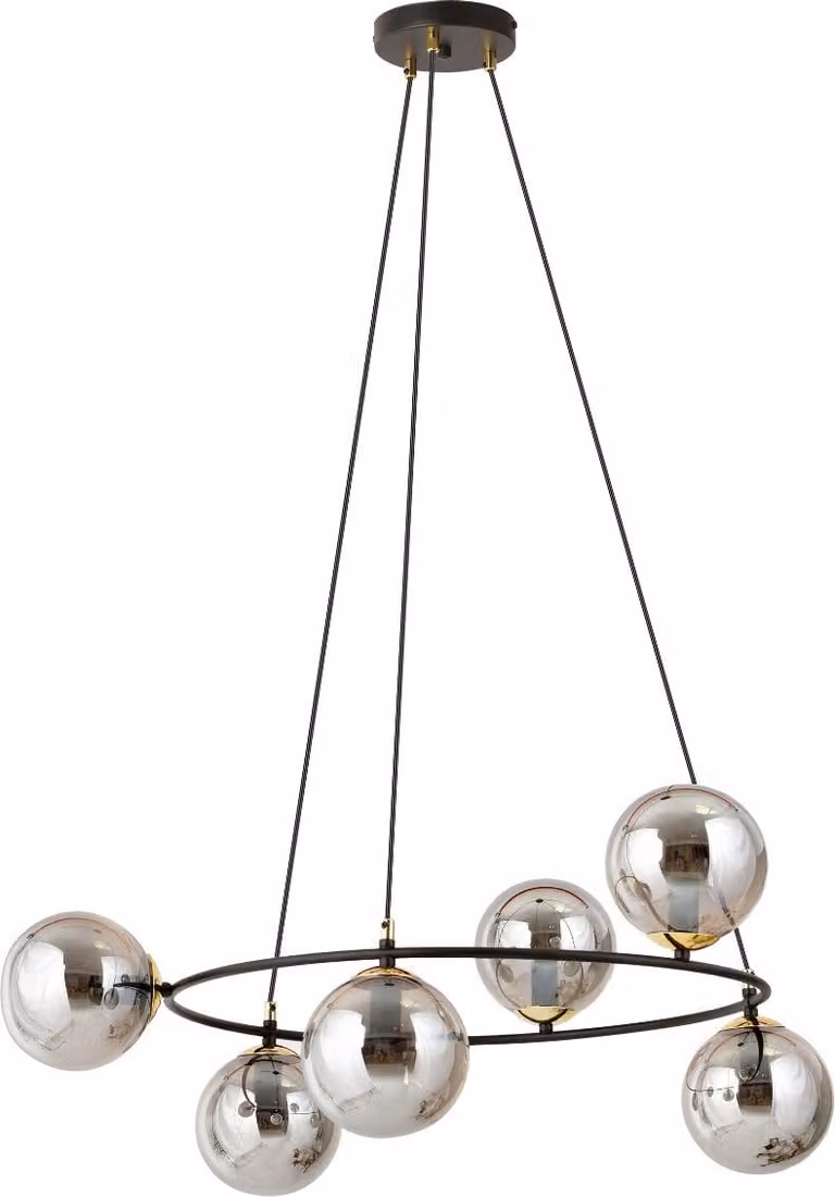 Lampada a sospensione a candelabro AZURA 6 BL GRAFIT Emibig 1294/6