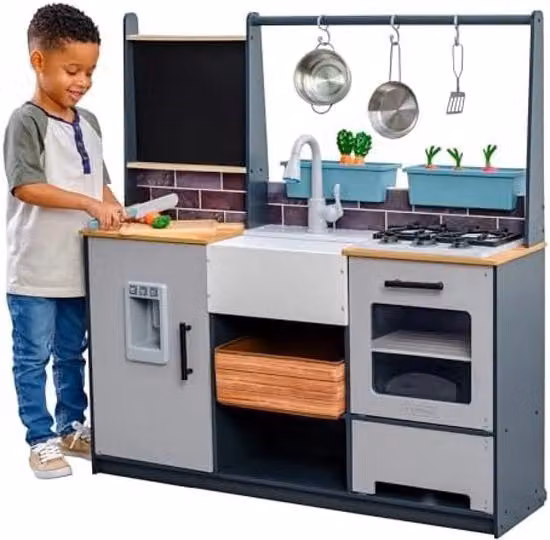 Cucina per Bambini in Legno Multicolore con Accessori, Effetti Luce e Suono